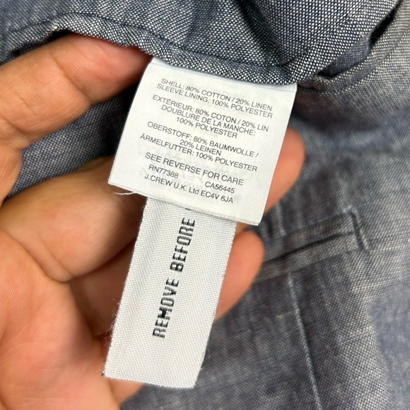 J.Crew LudLow Size 40s Mens Linen Sport Coat Blazer Gray Minimalist Old Money - Picture 13 of 16